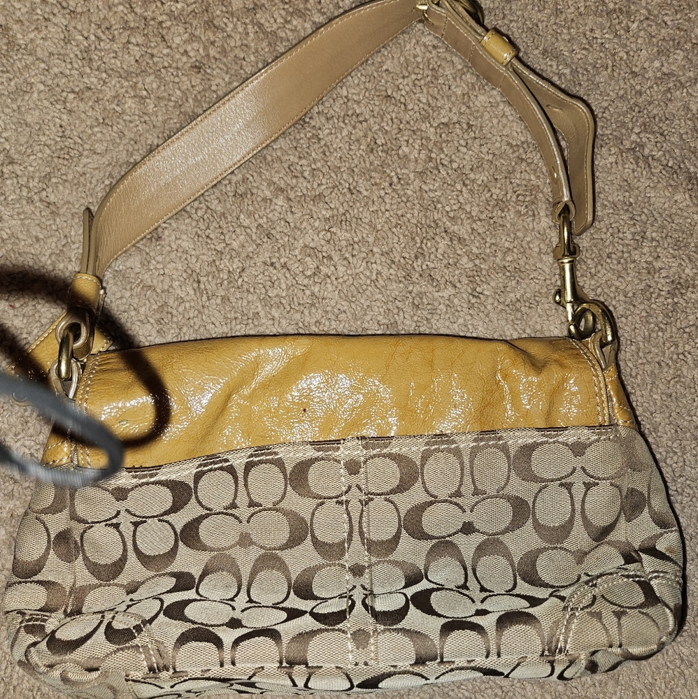 Mustard yellow Coach Vintage Purse